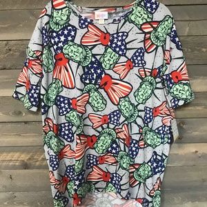 XXS LuLaRoe Irma top-Fourth of July